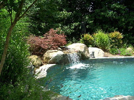 Natural swimming pool waterfalls in annapolis md