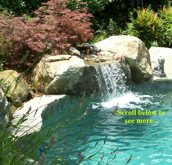 Download this Swimming Pool Waterfalls Natural Stone Tile And Copings picture