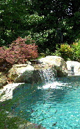 Annapolis Maryland custom swimming pool waterfalls