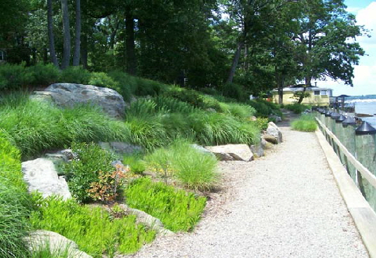 waterfront , environmental living retaining wall in Maryland