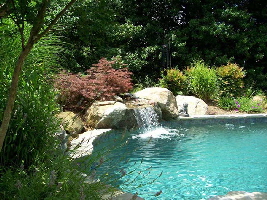 Natural swimming pool waterfalls in annapolis md