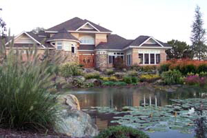 Storm water management pond, clay bottom pond, wetlands