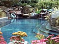 <b>custom natural swimming pool waterfalls queenstown md</b><br>photo of custom natural inground concrete swimming pool waterfalls